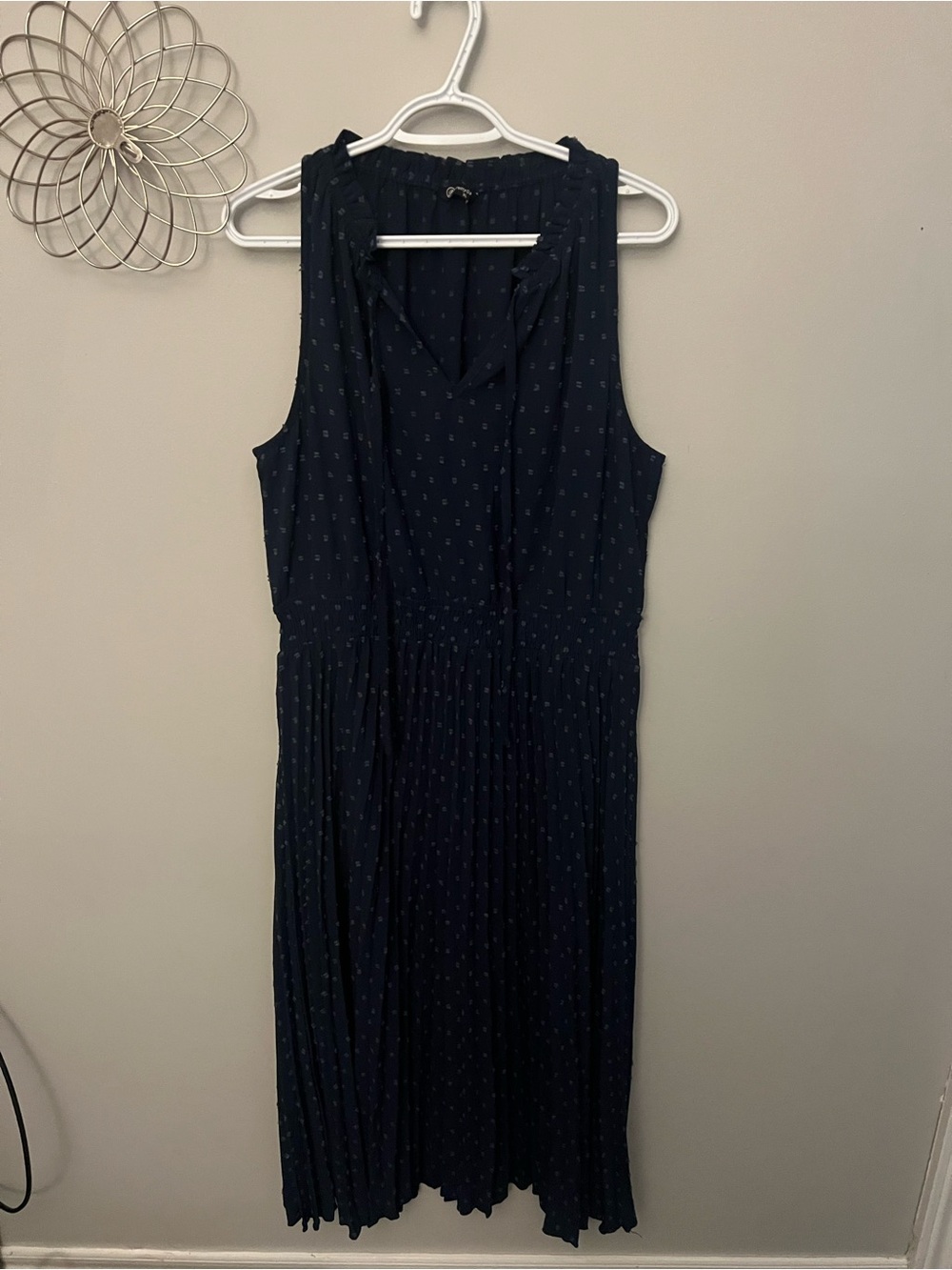 Women's Navy Sleeveless Midi Dress - Pretty Gal